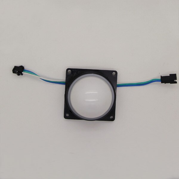 DC12V WS2811 pixel module met milky cover; 6 stks 5050 led binnen; 1.44 W;, 50mm diameter; met 3pin JST connectors voor elke module