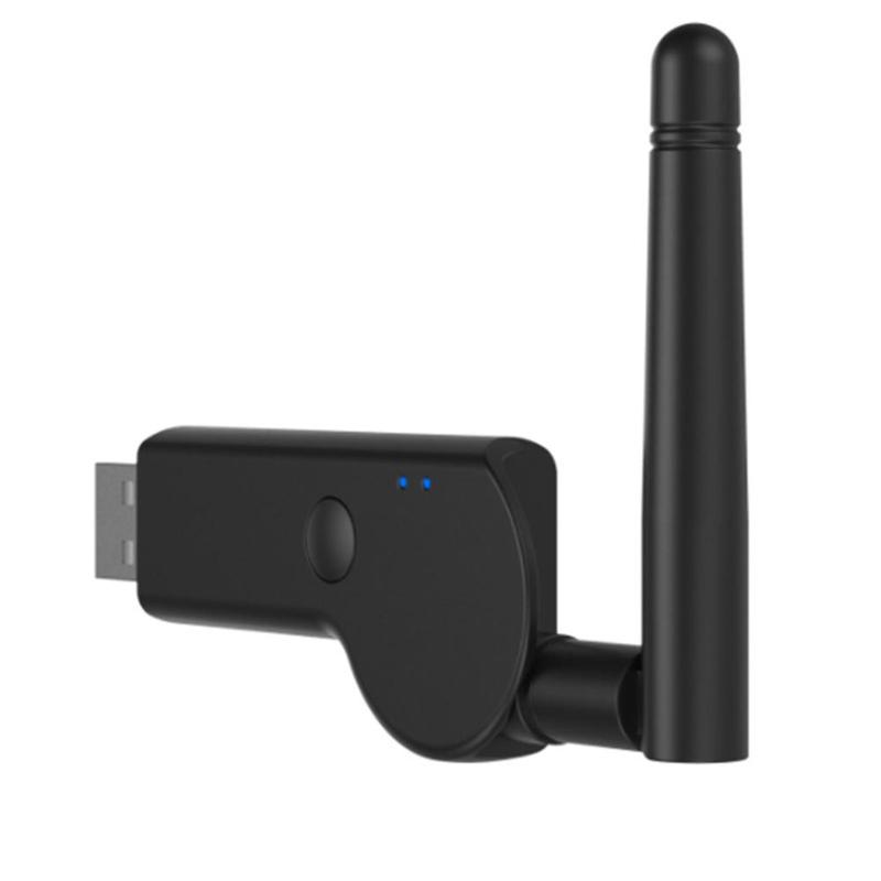 Bluetooth 5.2 Zender 3.5Mm Audio Zender Lage Lantency Draadloze Adapter Met Externe Antenne Voor Tv Pc Speaker: Default Title