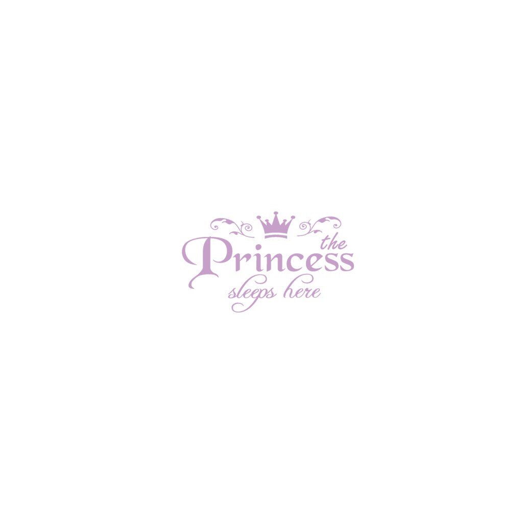 KAKUDER Princess PVC home decoration wall stickers door stickers decals girls bedroom door vinyl art mural Dec29: Purple