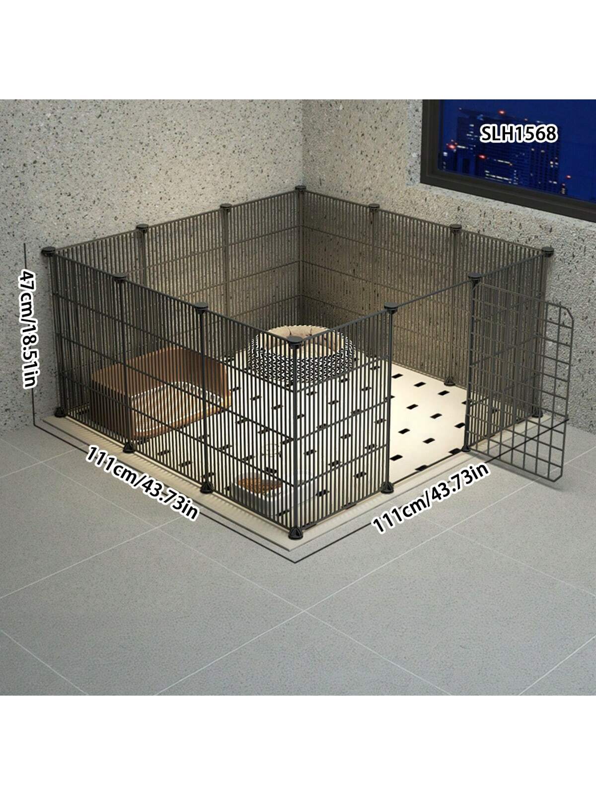 Pet enclosure Indoor home free assembly Teddy fence tight mesh small puppy escape proof dog cage