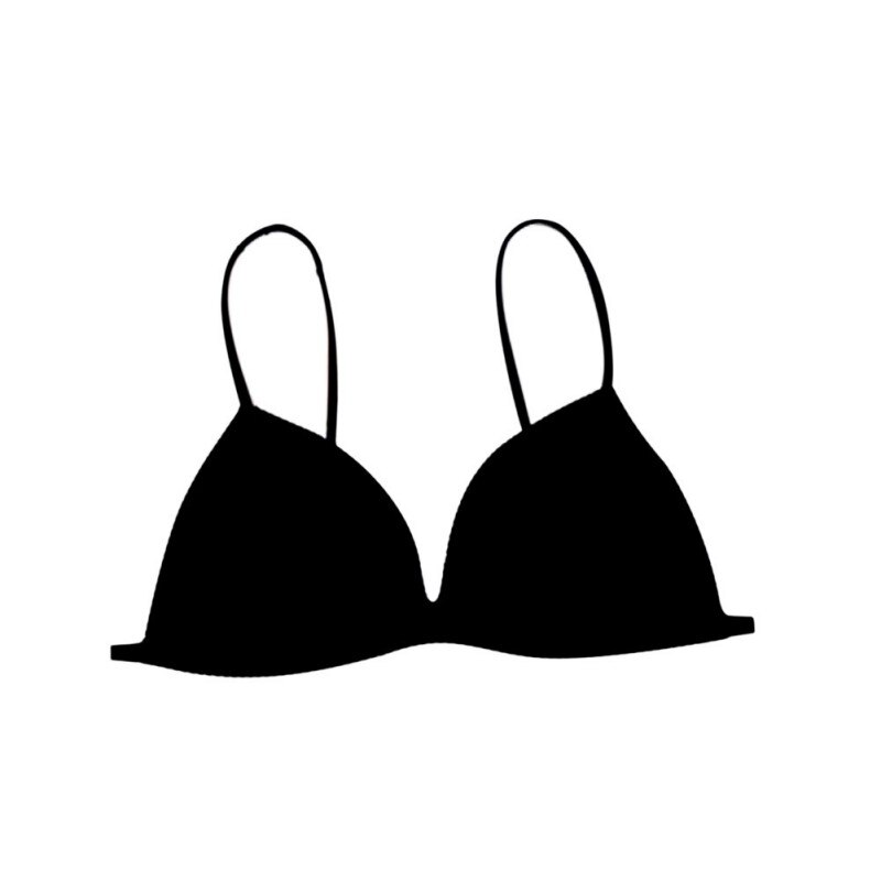 Women Simple French Triangle CupSexy Seamless Bra Women Push Up Bras Soft Silicon Bra Feamale Lingerie: B