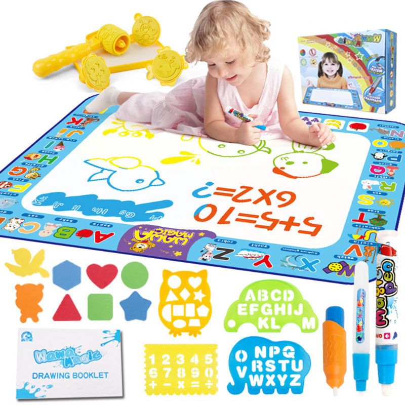 1 Set Doodle Mat Extra Large Water Drawing Doodling Mat Coloring Mat Educational Toys for Toddlers Boys Girls: White