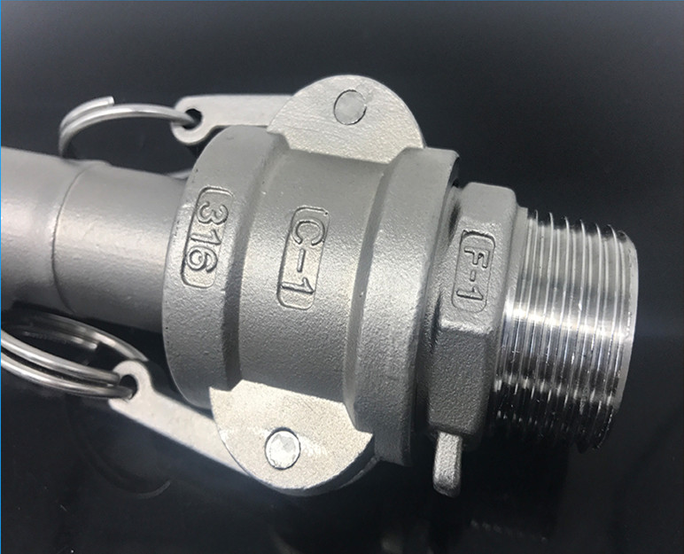 Quick connect hose Tail Barb 304 Stianless Steel Type C+F Socket Camlock Fitting Cam and Groove Coupler outside the wire joint