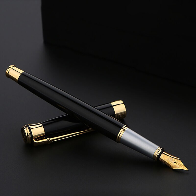 Picasso 903 Sweden Flower King Fountain Pen Iridium Fine Nib, Multi-Color Optional Office Business School Writing Pen: Black