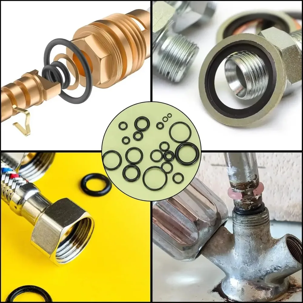 Nitrilgummi rund packning tätning o-ringset elastiska oljebeständiga bricka packningar tätningar för kran vvs reparation