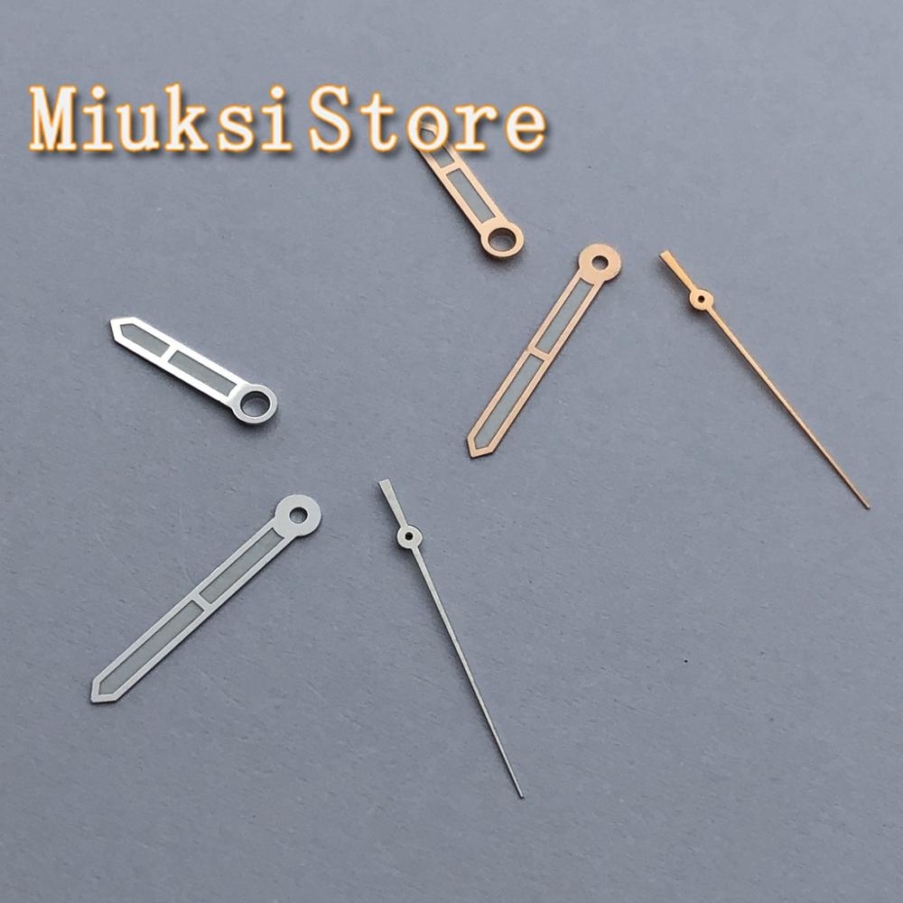 Parnis silver roséguld klocka visare lysande markör passar  nh35 nh36 7 s 26 automatiskt urverk