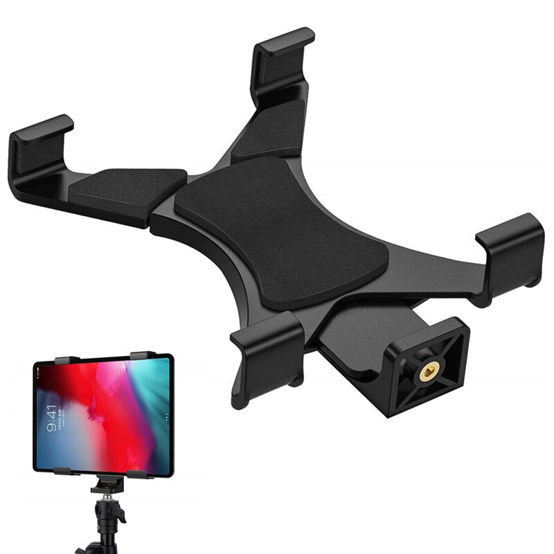 Tablet Stand, Adjustable Tablet Tripod Mount Adapter, Tablet Clamp Holder for iPad Air Mini Pro Galaxy Tab E 7-11''