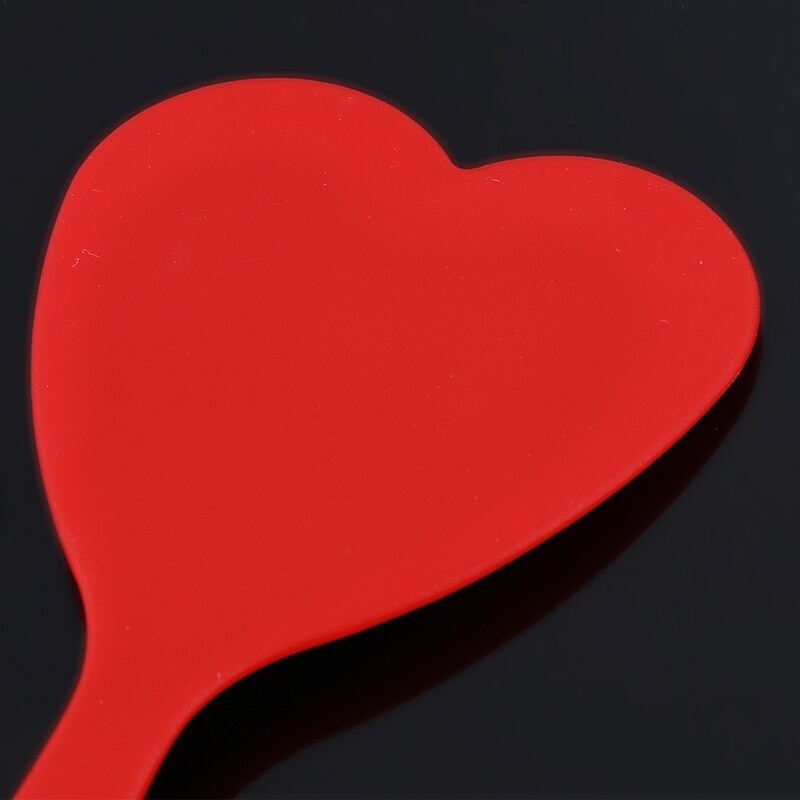 Spatule à Steak frit en forme de cœur | Ustensile de cuisine résistant à la chaleur en Silicone rouge, beaux accessoires de cuisine/outil