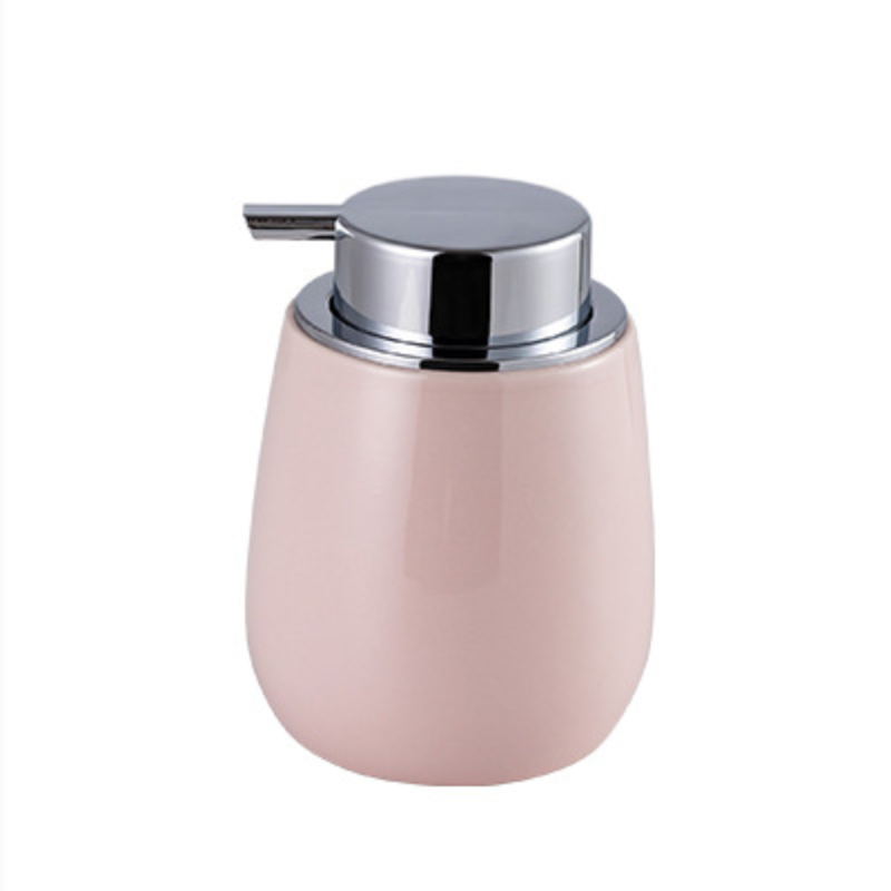 Keramische Lotion Fles, Druk Fles, Make-Up Handdesinfecterend Fles, Druk Fles, Shampoo, bad En Badkamer Set: Bright pink