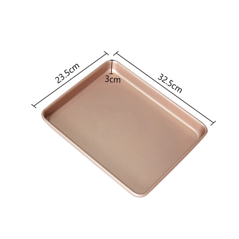 Cake Baking Dish 44*30cm Bakeware Non-stick Baking Dish Bakery Products Bakeware Carbon Steel Bread Oven Dish Rectangle Cake Pan: 32.5x23.5x3cm