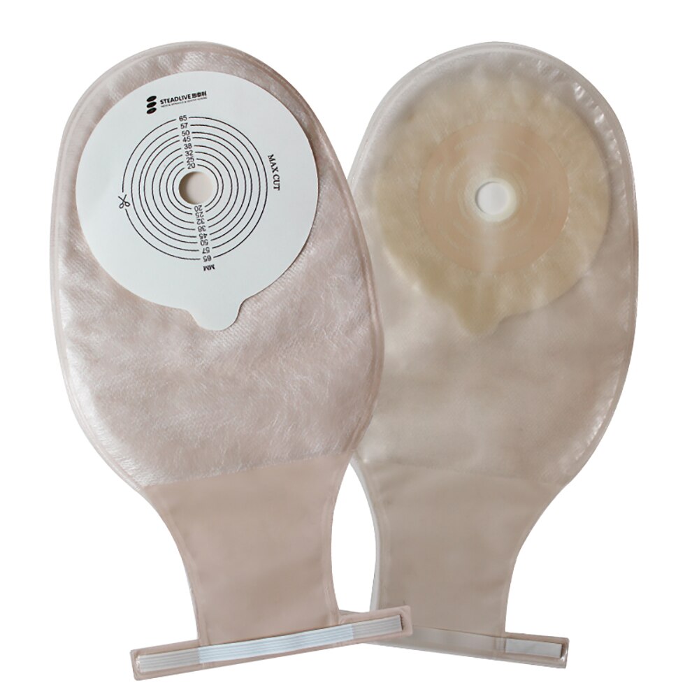 10pcsOnepiece Drainable Colostomy Bag with Steel Wire Closure,Portable&Odorfree Opaque Stoma