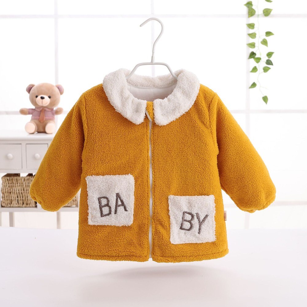Baby Kleding Katoenen Jas Voor Kinderen Kinderen Herfst Winter Outdoor Warme Pak Jassen Kleding Jongens Meisjes: Yellow / 90CM