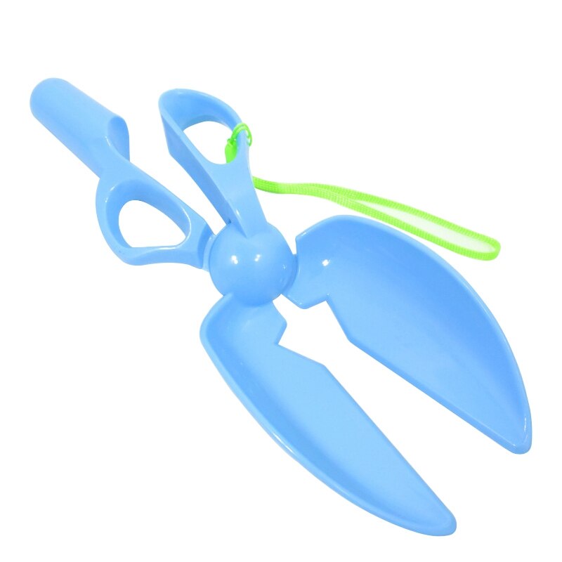 Pince à merde en plastique pour chien et chat, en forme de ciseaux, ramassage des déchets, ramassage des excréments, outils de nettoyage propres, fournitures pour animaux de compagnie: Blue