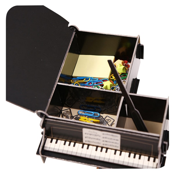 Tee itse kynäpidike kynäteline kynäteline pöydälle iso toimistotarvikkeet tarvikkeet paperitavarat (musta piano )14 x 18 x 10cm
