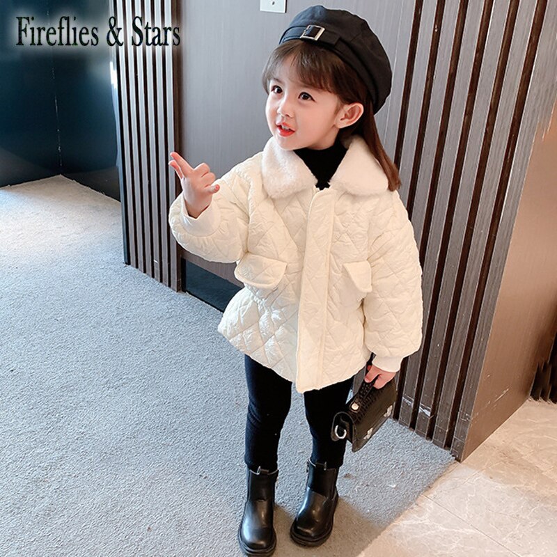 Winter Herfst Meisjes Jas Baby Jas Kinderen Uitloper Kinderen Parka Kleding Katoen Gevoerde Elastische Taille Geplooide Stof 2 Om 9 jr