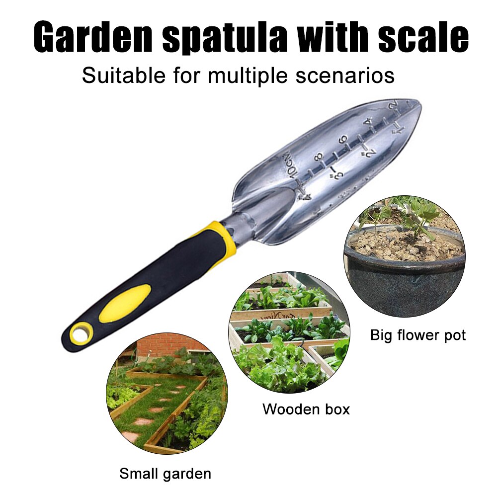 1Pcs Garden Weeder Shovel With Scale Hand Weeding Removal Cutter Dandelion Digger Puller Stainless Steel Shovel Scale Hand Tools