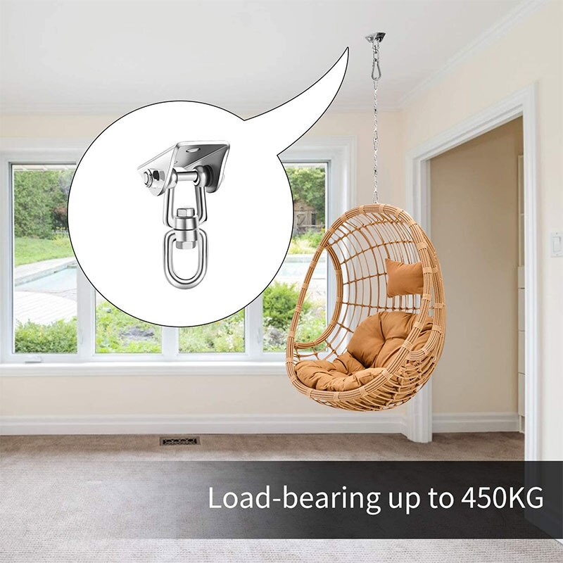 FBIL-Outdoor Fixed Accessories for Stainless Steel Hammock Hook (180 ° Rotation)