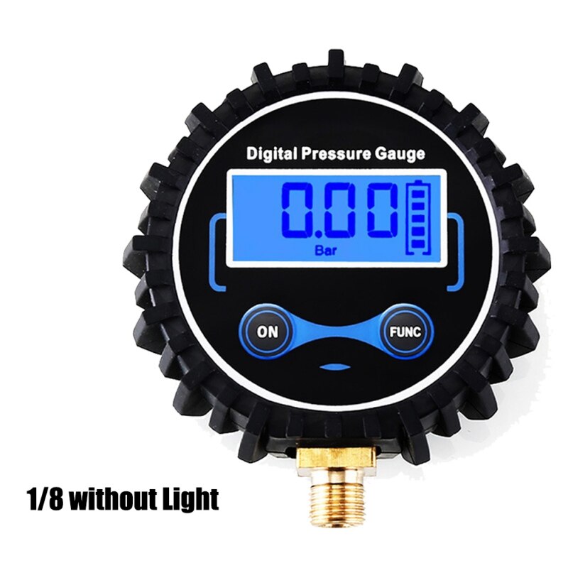 Lcd digital dæktryksmåler bil auto motorcykel dæk luft psi meter 1/8 " npt ester til bil lastbil motorcykel: C