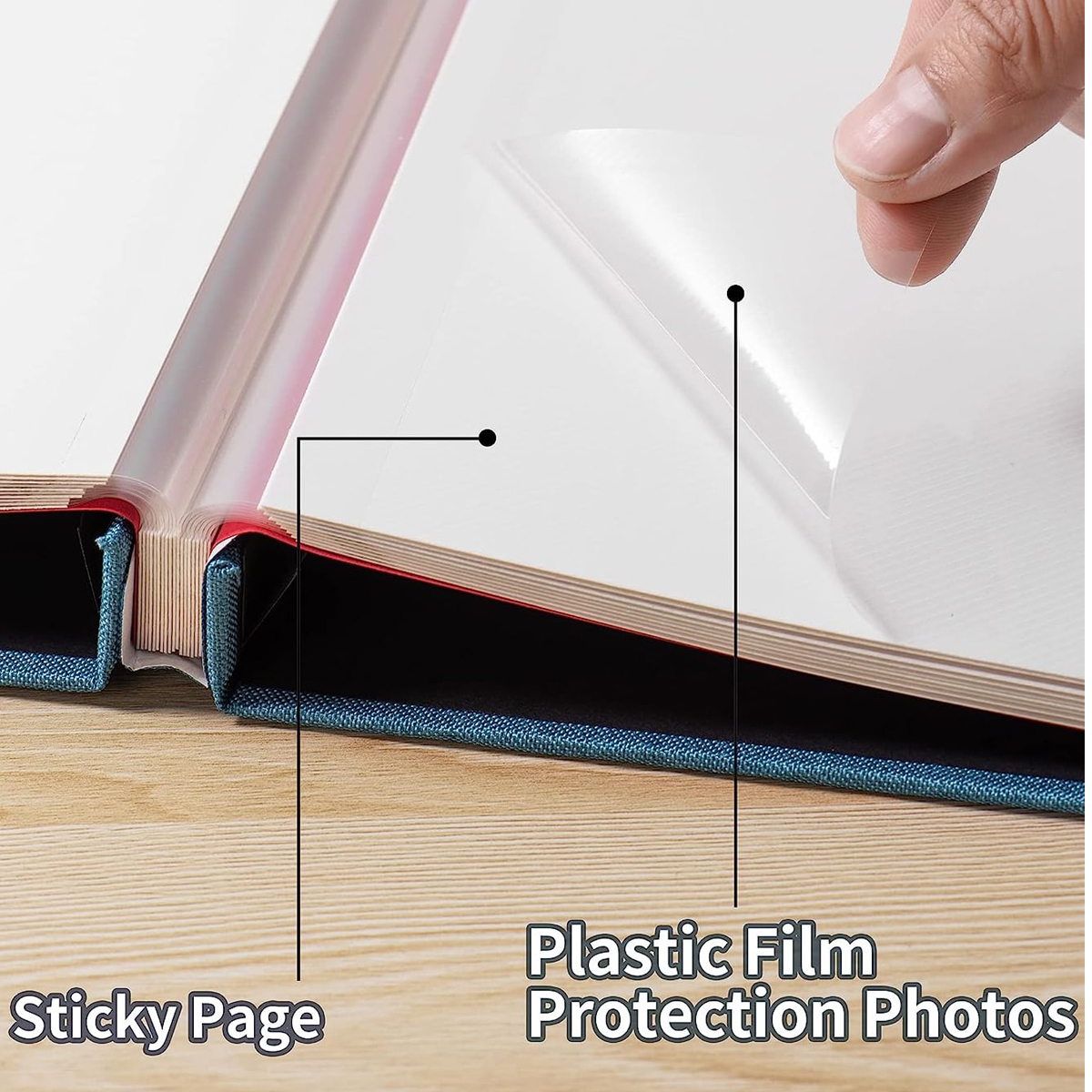 DIY linen scrapbook small photo album with self-adhesive pages, capable of holding 4x6 and 2x3 pictures, equipped with picture d