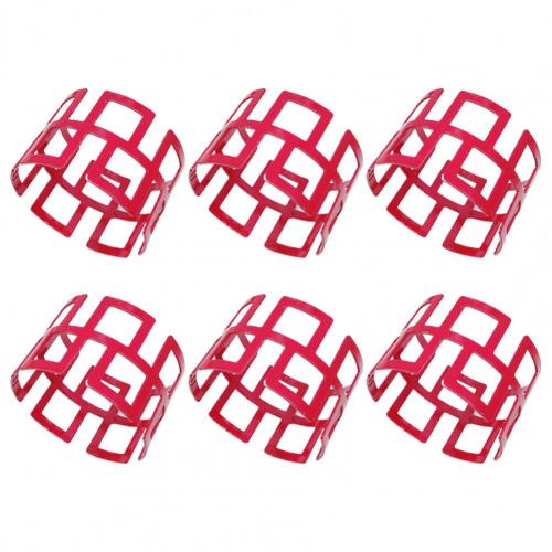 6Pcs Napkin Buckle Exquisite Table Decoration Napkin Rings for Kitchen Table Napkins: Red