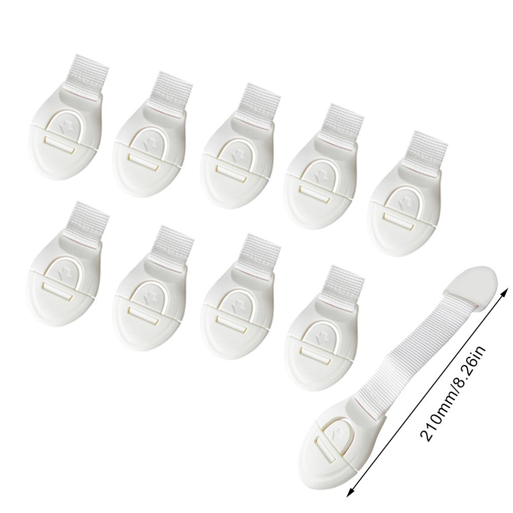 10 Pcs Baby Veiligheidsslot Ladeblokkering Multifunctionele Bescherming Kindje Koelkast Lock Kinderen Lange Kast Deurslot Leshp