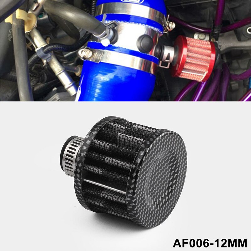 Filtro de aire modificado de 12mm para coche, filtro de cabeza de seta pequeña, filtro de aire de cabeza de seta, piezas de motor en el capó