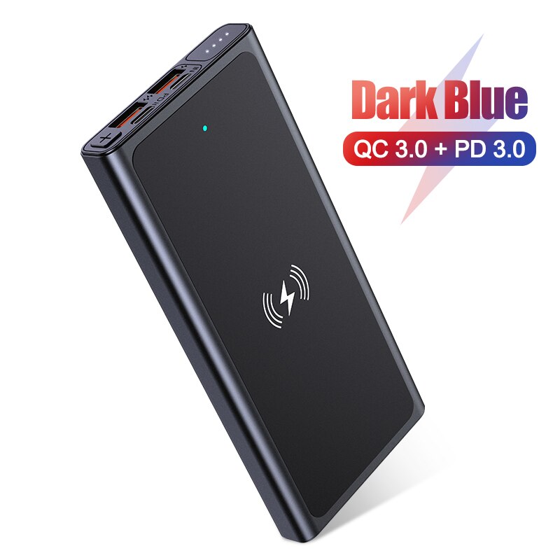 KUULAA Power Bank 10000mAh Wireless charger portable charger wireless charging powerbank For iPhone 13 12 11 pro max Samsung: Default Title