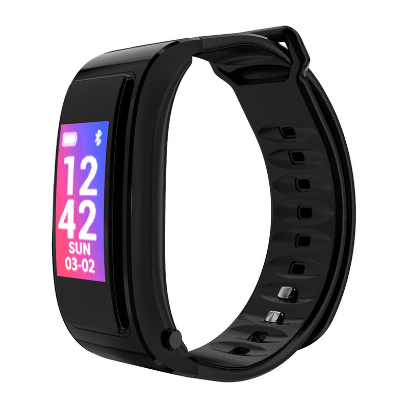 Smart Bracelet Wireless Communication Sport Step Counting Heart Rate Sleep Record AN88: Black