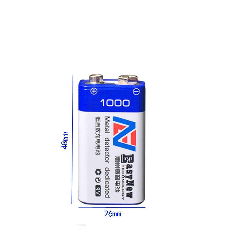 1 stk/parti 1000 mah 9v oppladbart batteri usb litium polymer batteri instrument #39 spesialbatteri