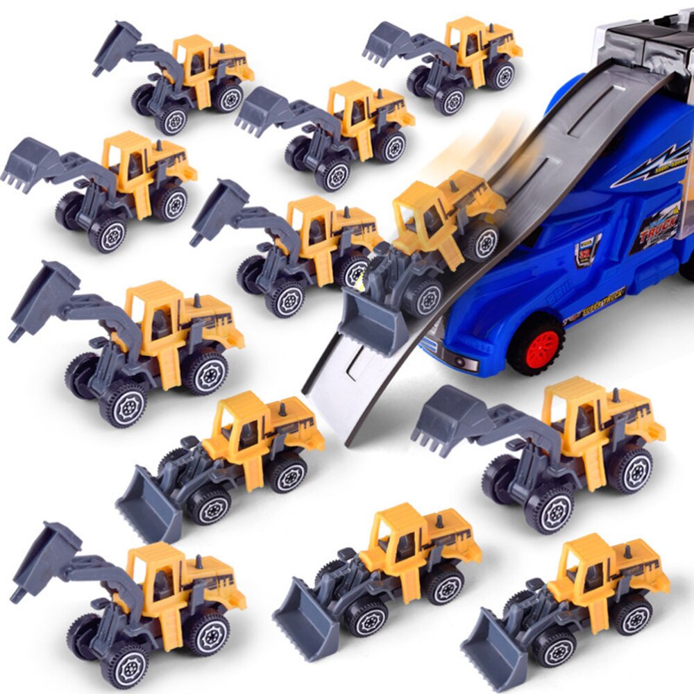 Träger Lkw Set Bau Engineering Pädagogisches Fahrzeug Spielzeug Träger Lkw Modell Trägheit Autos Fahrzeug Set für Kleinkind