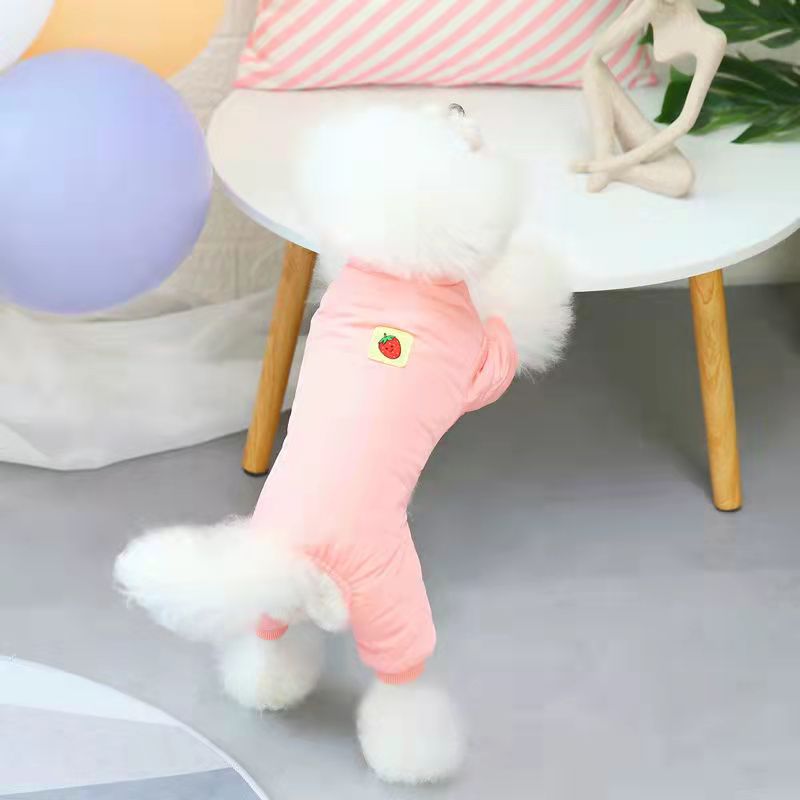 Pet Windproof Overalls Dog Clothes for Small Medium Dogs Down Coat Waterproof Thicken Parka Dog Jumpsuit Puppy Outfit: B31 / L