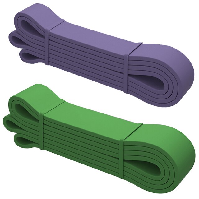 Widerstand Band 208cm Lange ÜSpund Bands für Sport ziehen hoch Yoga strecken Expander Schleife Fitness Band Ausbildung Elastische Gummi Gummi: Violett Grün