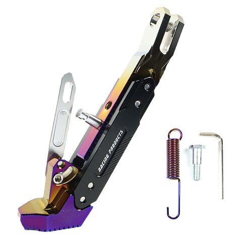 CNC Upgrade Foot Support for KUGOO G-Booster G2 Pro Electric Scooter Kick Stand Parking Bracket Adjustable Kickstand Parts: Gradient A