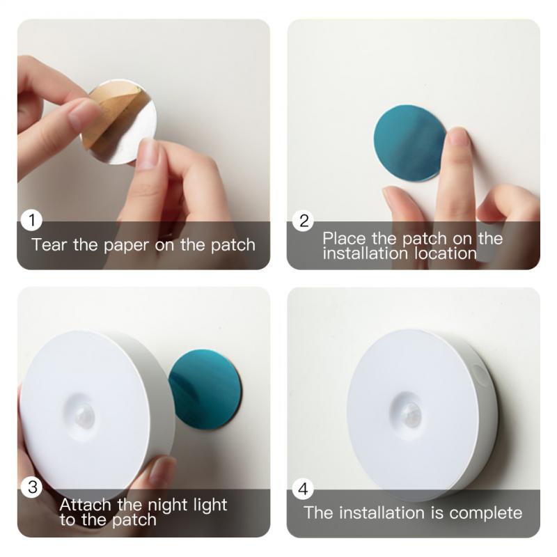 Motion Sensor Licht Draadloze Waterdichte Indoor Outdoor Spotlight Led Usb Oplaadbare Beveiliging Nachtlampje Tuin Wandlamp