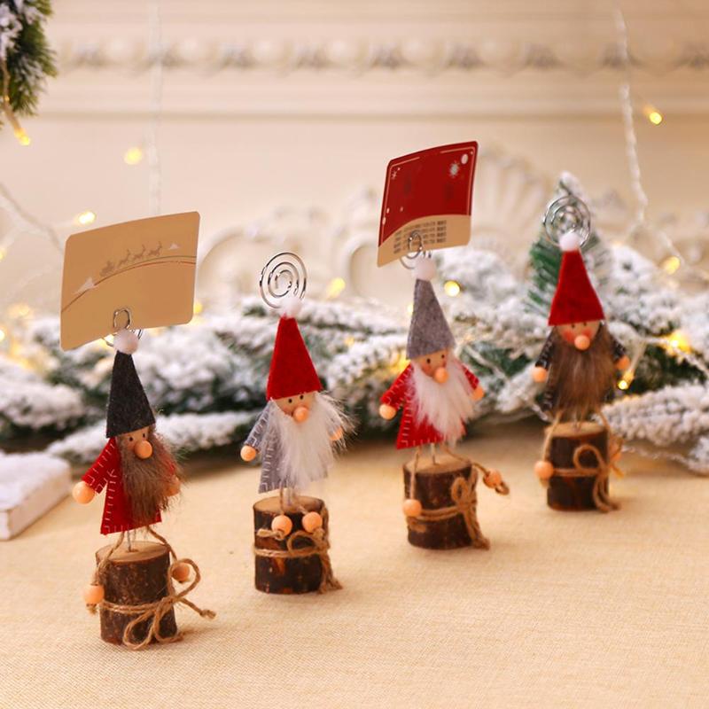 Weihnachten Dekor Schreibtisch Notizen Ordner Clips Begünstigt Platz-kartenhalter Tisch Foto Memo Anzahl Name Clips Nachricht Clips