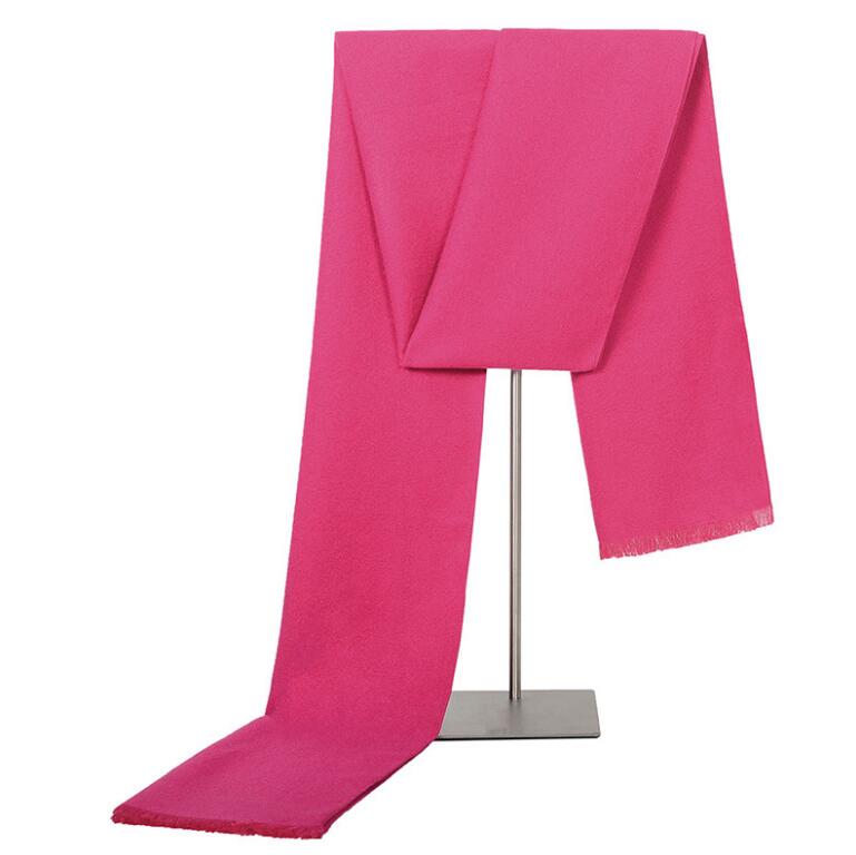 Bufanda clásica de algodón para hombre y mujer, chal largo de , a la , de invierno, con anillo, HY121: Rose red