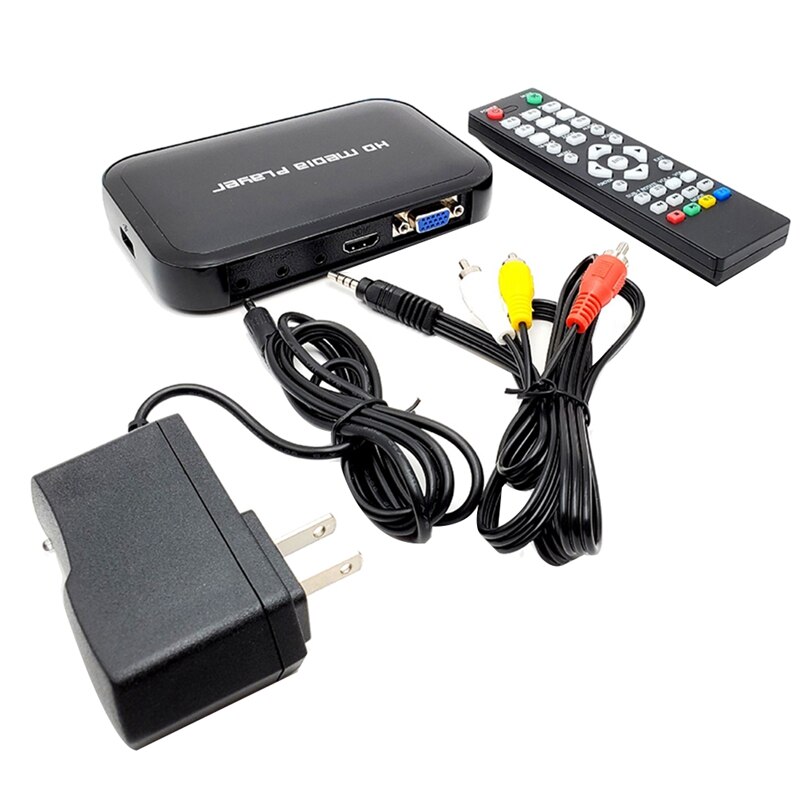 HD Player Mini Full HD 1080P H.264 MKV HDD HDMI-Compatible Media Player Center USB OTG SD AV TV AVI RMVB HDDM3