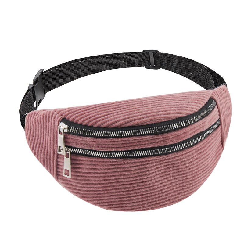 belt bag waist packs for women brand Luxury bag corduroy bag women bag Fanny Pack message bag Crossbody: Pink