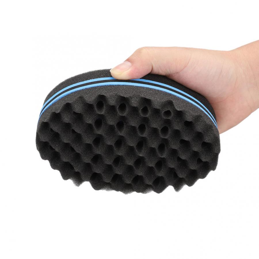 Brosse éponge Double face, multi-trous, tresse latérale, pour boucler les cheveux, outils de coiffure