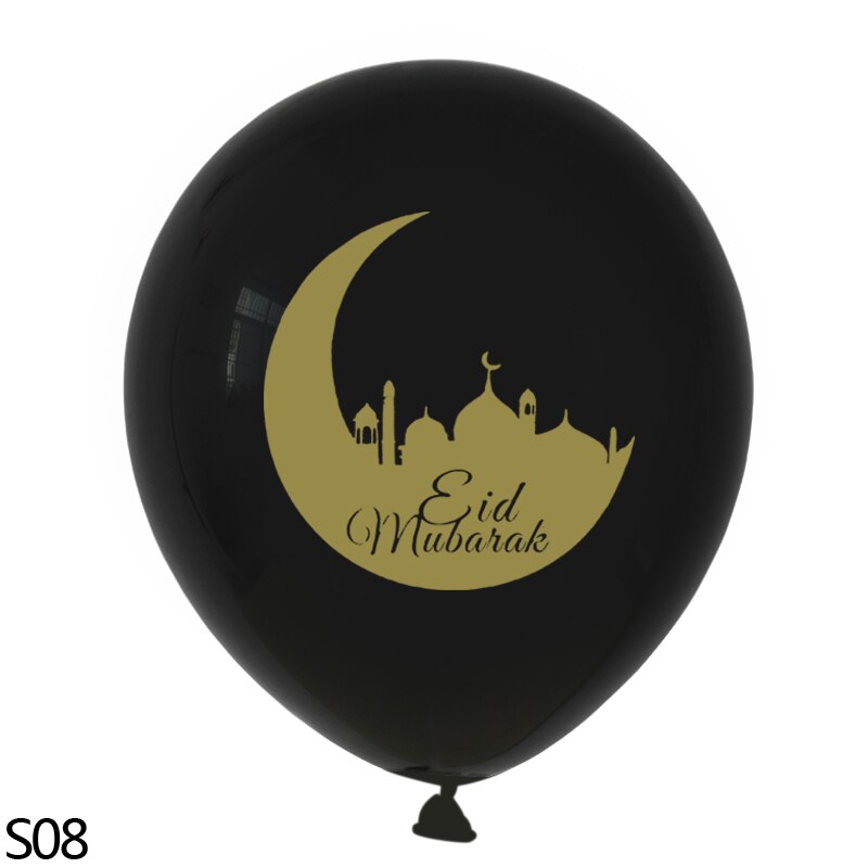 10 Stks/partij Eid Mubarak Decoratie Eid Latex Ballon Mubarak Letters Banner Ramadan Versieren Islamitische Ramadan Kareem Feestartikelen