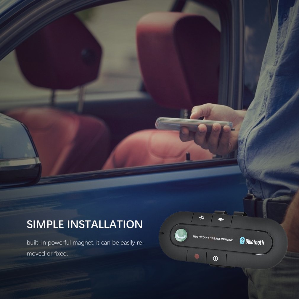 Draadloze Bluetooth Car Handsfree Luidspreker, Geschikt Voor Iphone Android Duurzaam Ingebouwde Mvo Chipset Speaker