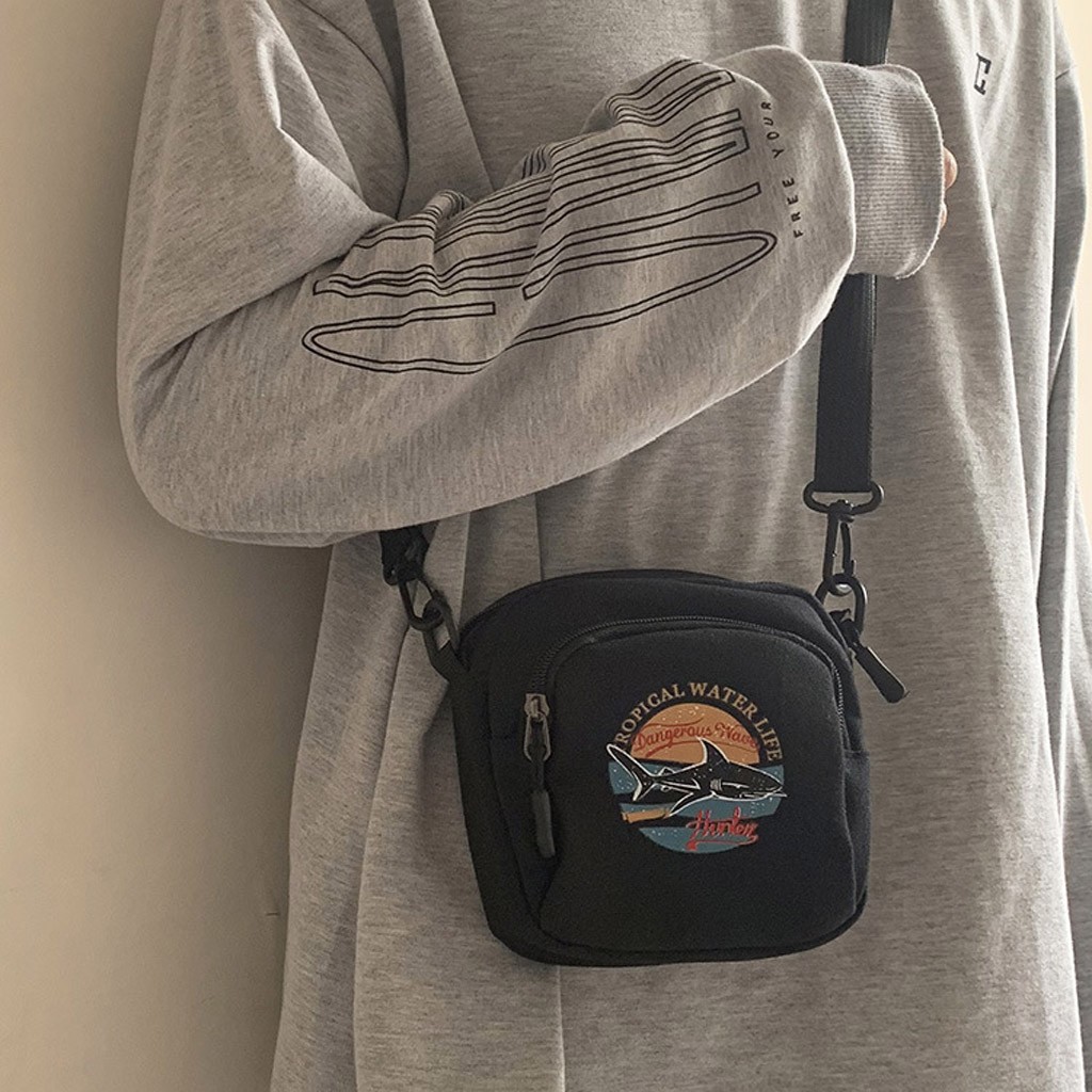 Bolso de mano de lona para mujer, Mini bandolera – Grandado