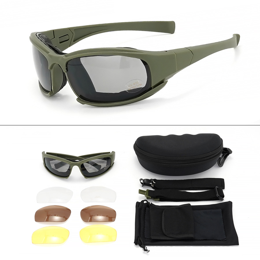 Gafas polarizadas a prueba de viento para motocicleta para hombre, Gafas de sol para motociclista, Gafas ahumadas, Bicicletas, todoterreno guapos: Castaño