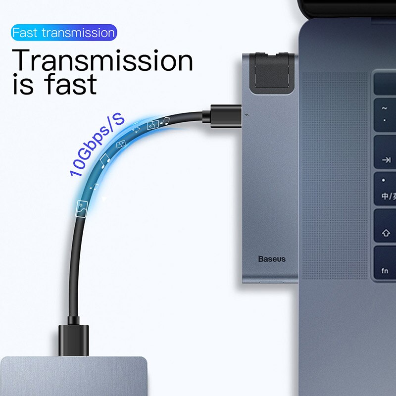 Baseus Thunderbolt 3 Dock USB Type C to HDMI HUB Adapter for MacBook Samsung Dex Galaxy S10/S9 USB-C Converter Thunderbolt HDMI