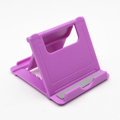 Mobile Phone Holder Table Desktop Stand Plastic Desk Mount Candy Color Mini Portable Holder Universal Bracket For Smartphone: Purple