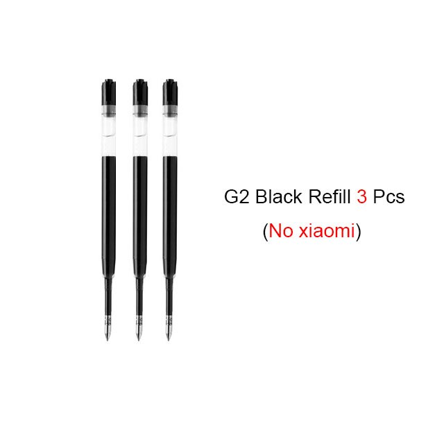 In Voorraad Originele Xiaomi Mijia Metalen Zilver Teken Pen 0.5Mm Pen Ondertekening Premec Glad Zwitserland Refill Mikuni Japan Inkt: G2 Black Refill 3pcs