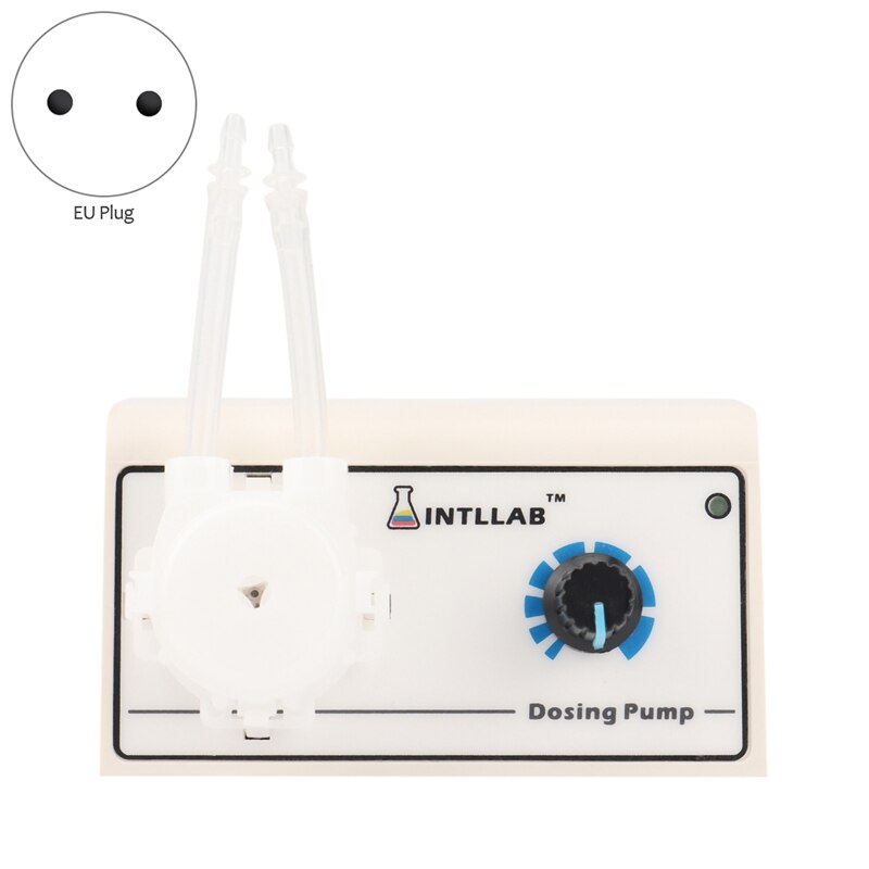 INTLLAB Dosing Pump for Aquarium Lab Water Analytical Peristaltic Pump Liquid(EU Plug)