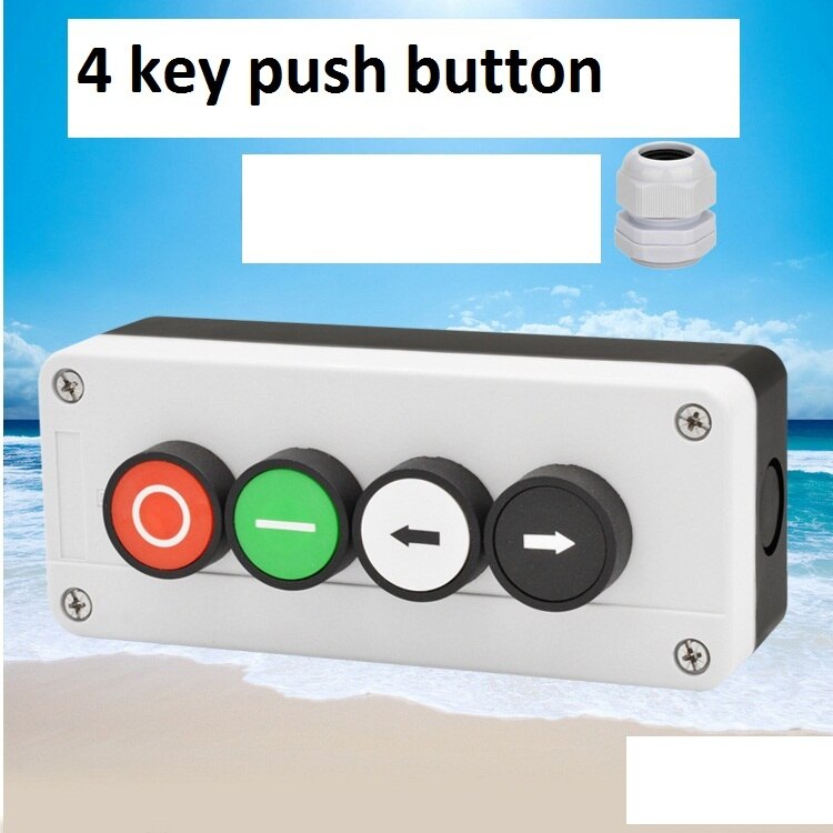 4 line press side button stop start electric exit release push button station for automatic barrier gate door opener motor