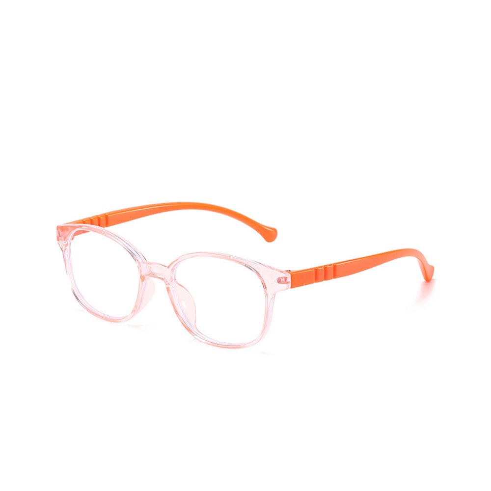 Gafas cuadradas de luz azul para niños y niñas, montura óptica, bloqueo transparente, antirreflectante, UV,: orange