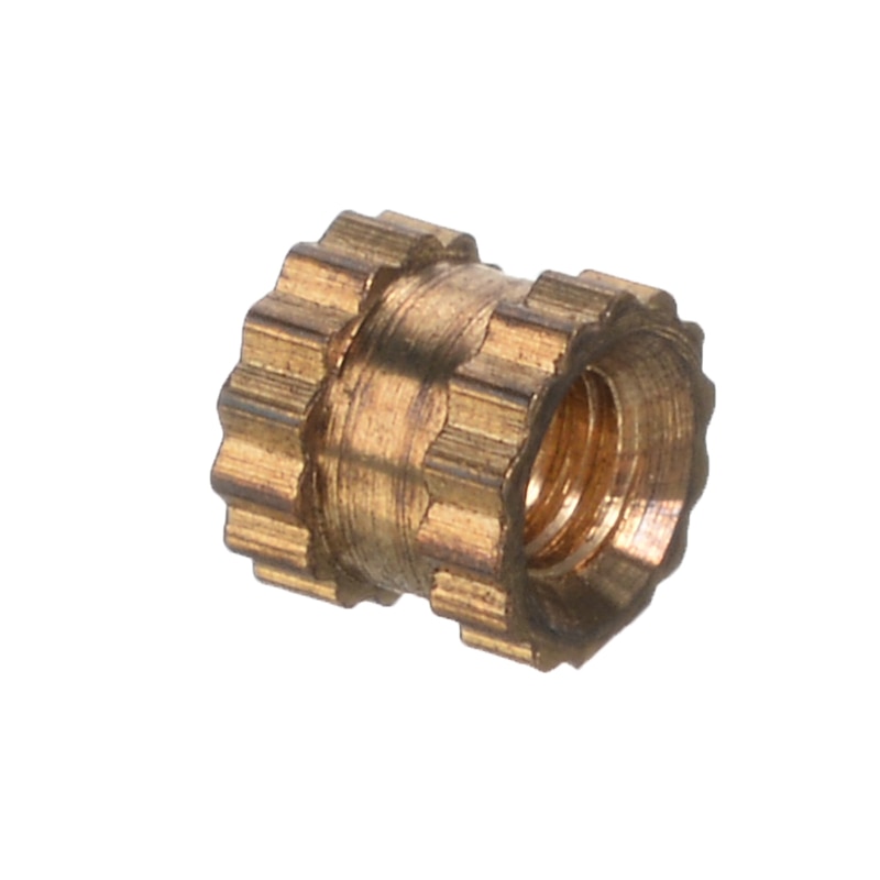 100pcs M2 Thread Knurled Insert 3mm Brass Round Cylinder Inserts Embedded Nuts with Corrosion Resistance